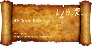 Ékes Róza névjegykártya
